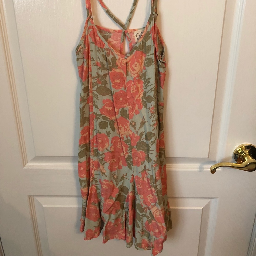 LA Hearts Mint and Peach Skater Dress